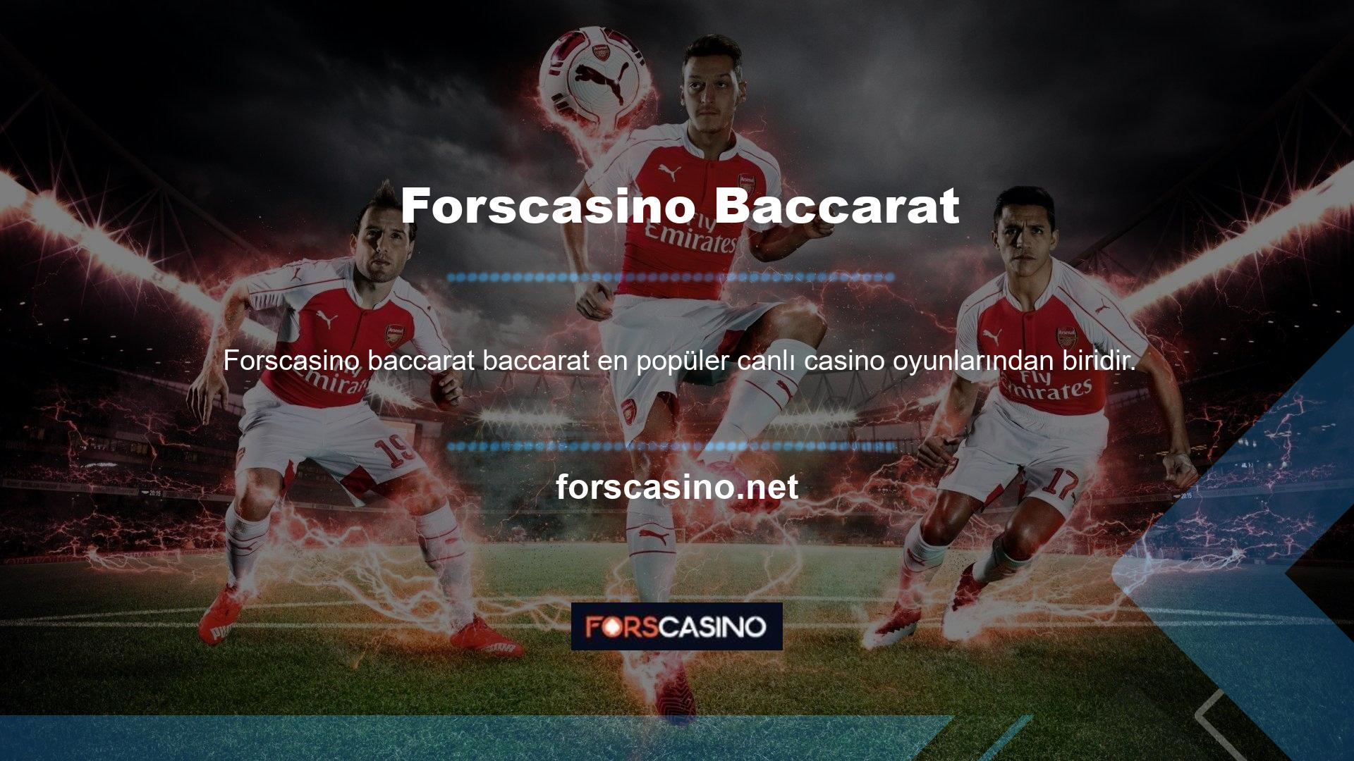 Forscasino Casino'yu satın aldığınız anda Baccarat oyunlarında kazanmaya başlayabilirsiniz