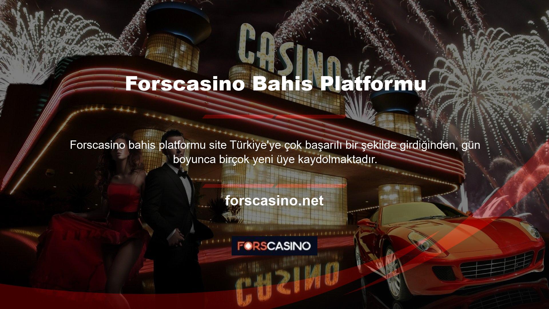 Uzun yıllardır Avrupa'da Forscasino Türkiye'yi gösteren bir site, ülkemizde büyük ölçekte faaliyet göstermektedir